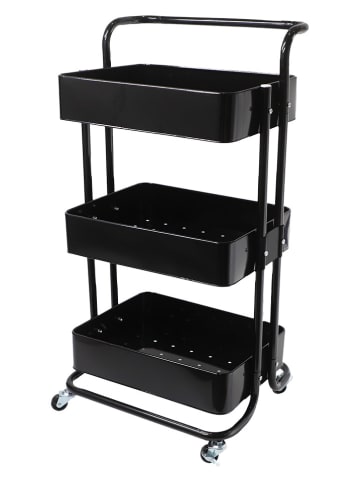 Echtwerk Keukentrolley zwart - (B)43 x (H)86 x (D)32 cm