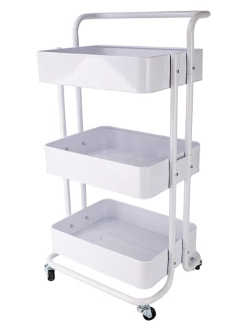 Echtwerk Küchenwagen in Weiß - (B)43 x (H)86 x (T)32 cm