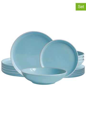 Echtwerk 12-delig tafelservies "Nerea" lichtblauw