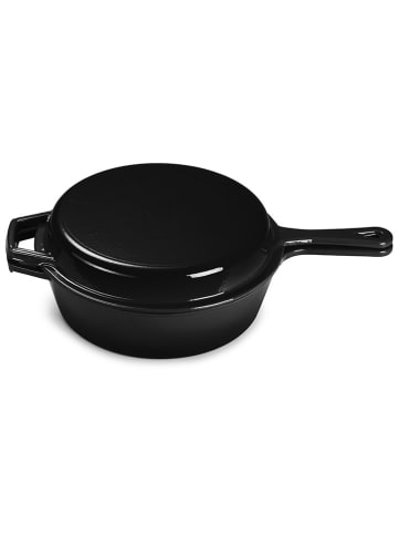 Echtwerk 2tlg. Set: Topf mit Deckel in Schwarz - Ø 26,5 cm