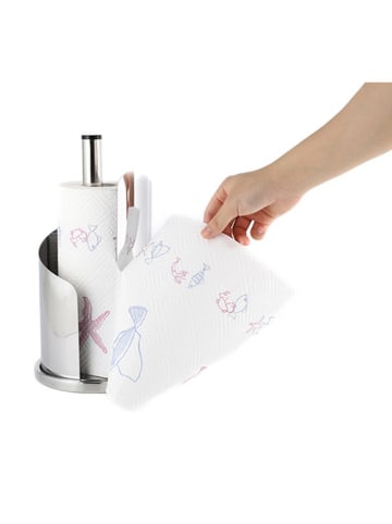 Echtwerk Keukenrolhouder zilverkleurig - (H)33 x Ø 15,5 cm