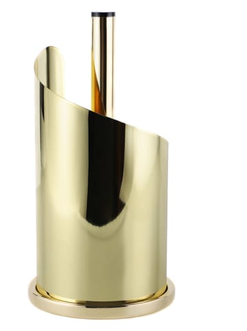 Echtwerk Küchenrollenhalter in Gold - (H)33 x Ø 15,5 cm