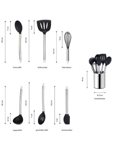 Echtwerk 7tlg. Küchenhelfer-Set in Silber