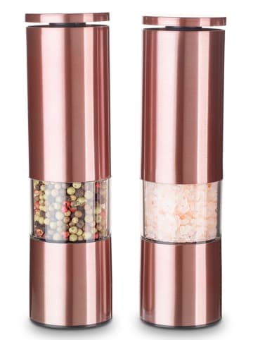 Echtwerk 2-delige set: zout- & pepermolen koperkleurig - (H)19 x Ø 5