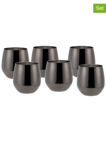 Echtwerk Kubki (6 szt.) w kolorze czarnym do wina - 500 ml