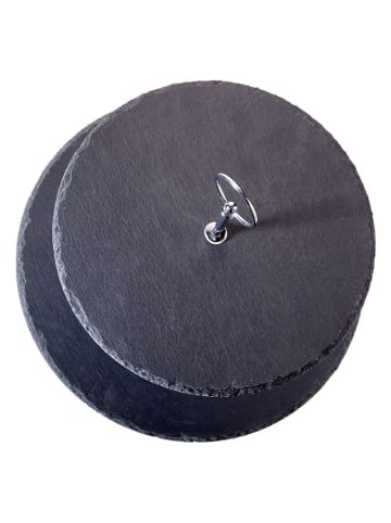 Echtwerk Etażerka w kolorze srebrno-czarnym - wys. 40 cm