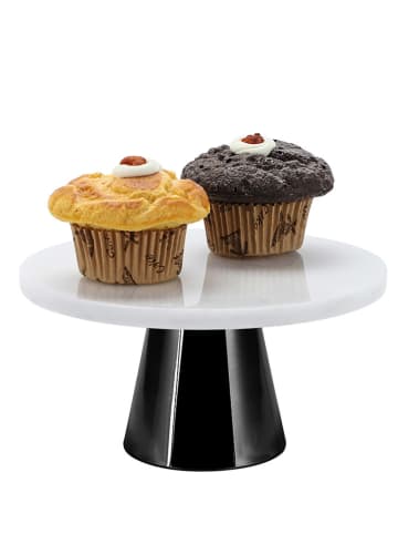 Echtwerk Taartplateau zwart/wit - (H)11,3 x Ø 22 cm