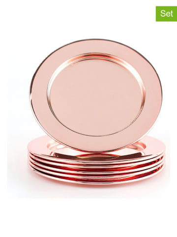 Echtwerk 6-delige set: onderzetters koperkleurig - Ø 10,9 cm