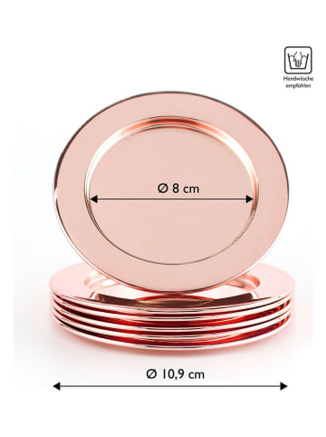 Echtwerk 6-delige set: onderzetters koperkleurig - Ø 10,9 cm