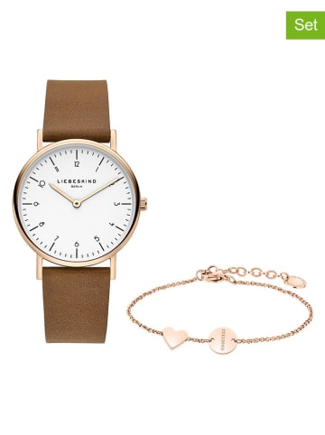 Liebeskind 2-delige sieradenset: kwartshorloge en armband