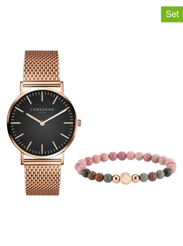 Liebeskind 2tlg. Schmuckset: Quarzuhr und Armband
