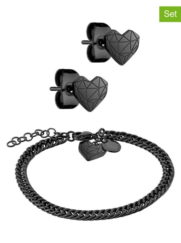 Liebeskind 2tlg. Schmuckset: Ohrstecker und Armkette