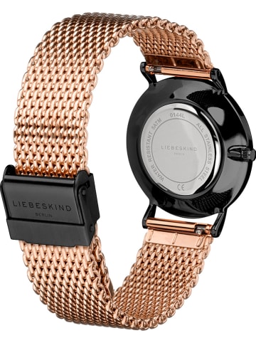 Liebeskind Zegarek kwarcowy w kolorze różowozłoto-czarnym