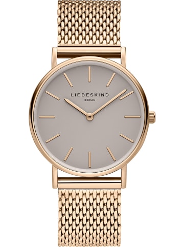 Liebeskind Zegarek kwarcowy w kolorze różowozłoto-szarym