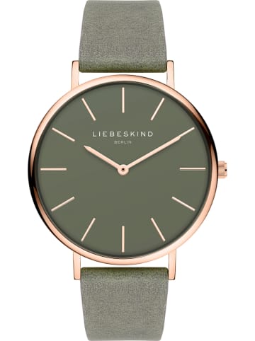Liebeskind Kwartshorloge groen/roségoudkleurig