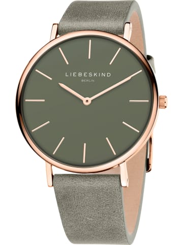 Liebeskind Kwartshorloge groen/roségoudkleurig