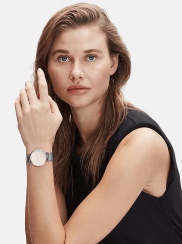 Liebeskind Kwartshorloge zilverkleurig/beige