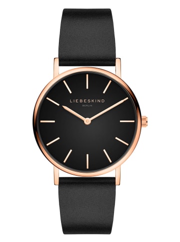 Liebeskind Kwartshorloge roségoudkleurig/zwart