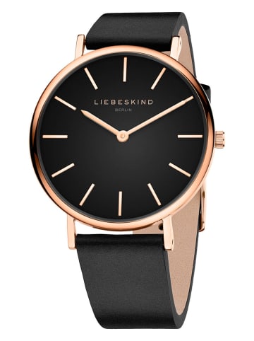 Liebeskind Kwartshorloge roségoudkleurig/zwart