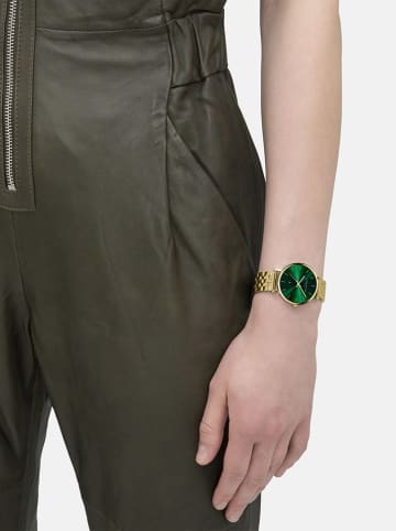 Liebeskind Kwartshorloge goudkleurig/donkergroen