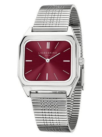 Liebeskind Zegarek kwarcowy w kolorze srebrno-bordowym