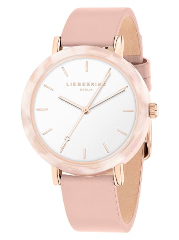 Liebeskind Kwartshorloge lichtroze/roségoudkleurig/wit