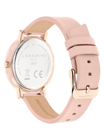 Liebeskind Zegarek kwarcowy w kolorze różowozłoto-jasnoróżowo-białym