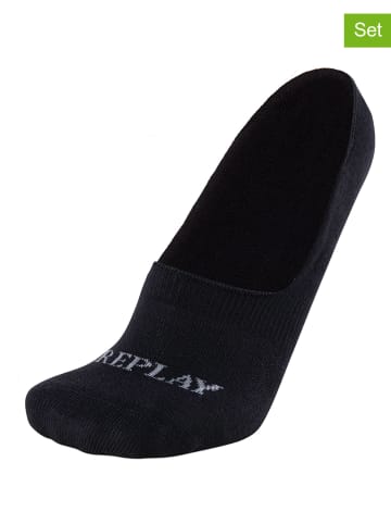 Replay Underwear Skarpety-stopki (3 pary) "Invisible" w kolorze czarnym