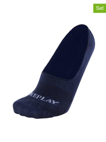 Replay Underwear Skarpety-stopki (3 pary) "Invisible" w kolorze granatowym