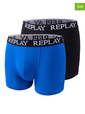 Replay Underwear Bokserki (2 pary) w kolorze niebieskim i czarnym
