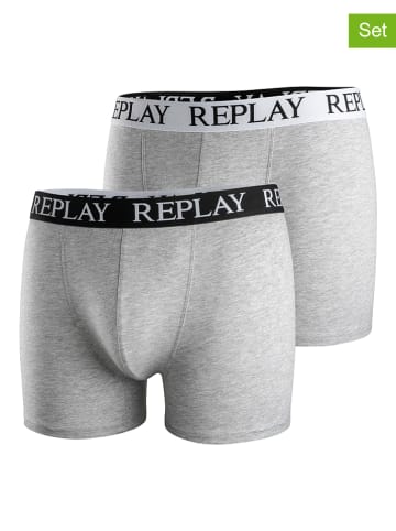 Replay Underwear 2er-Set: Boxershorts in Grau