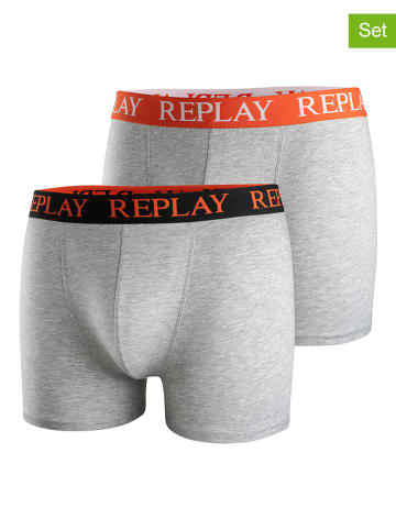 Replay Underwear 2er-Set: Boxershorts in Grau