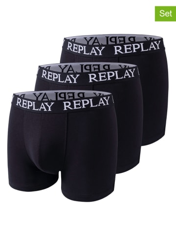 Replay Underwear Bokserki (3 pary) w kolorze czarnym