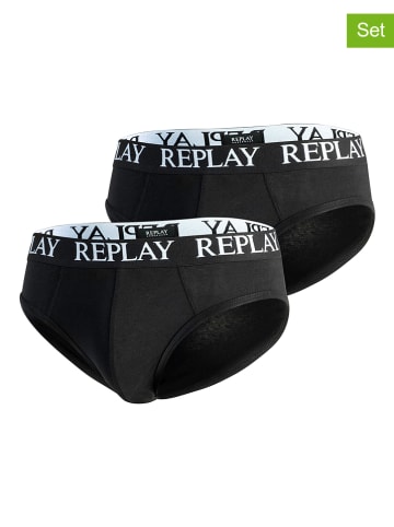 Replay Underwear 2er-Set: Slips in Schwarz