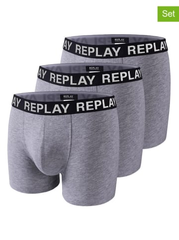 Replay Underwear 3er-Set: Boxershorts in Grau