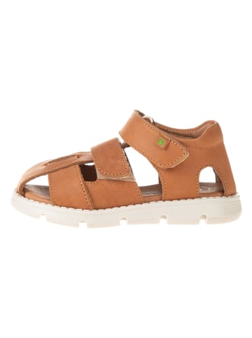 El Naturalista Leren enkelsandalen lichtbruin