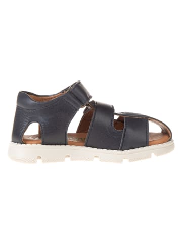 El Naturalista Leren enkelsandalen donkerblauw