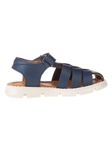 El Naturalista Leren enkelsandalen donkerblauw