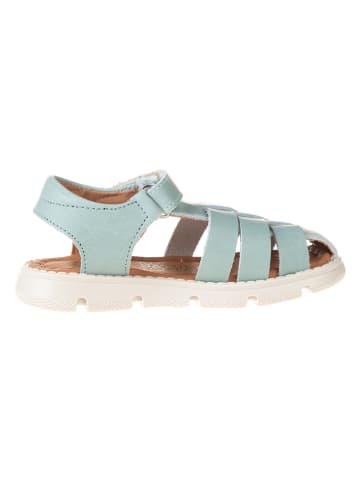 El Naturalista Leren enkelsandalen lichtblauw