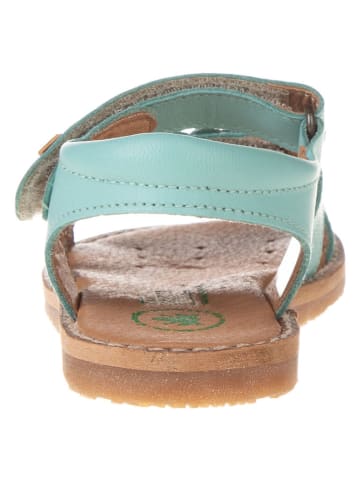 El Naturalista Leren sandalen lichtblauw