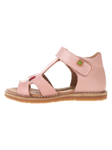 El Naturalista Leren sandalen lichtroze