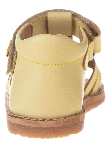 El Naturalista Skórzane sandały w kolorze żółtym