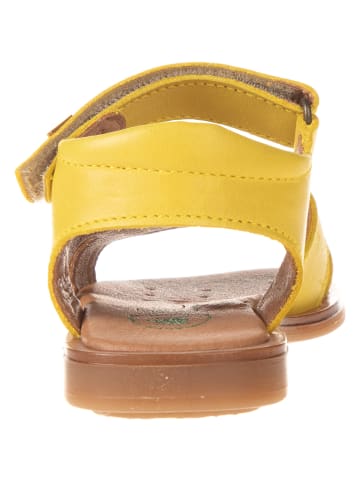 El Naturalista Skórzane sandały w kolorze żółtym