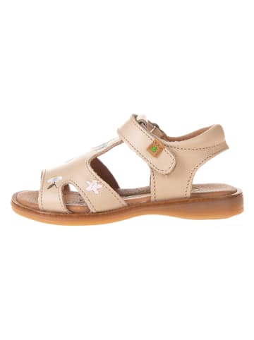El Naturalista Leren sandalen beige