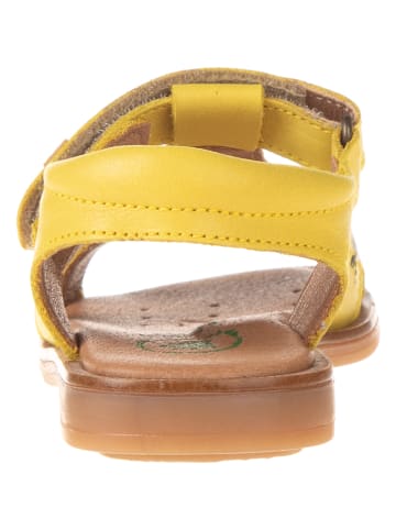 El Naturalista Leren sandalen geel