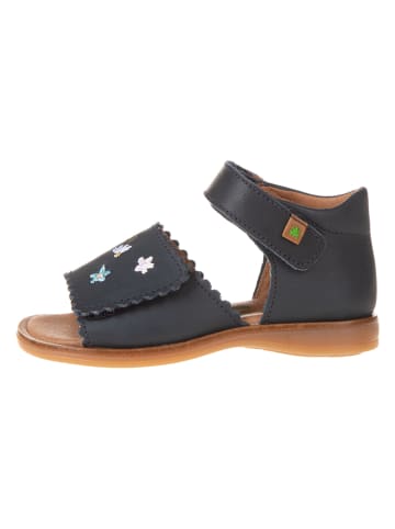 El Naturalista Leren sandalen zwart