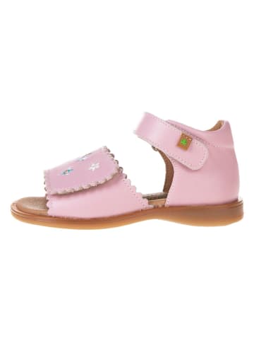 El Naturalista Leren sandalen lichtroze