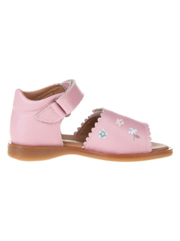 El Naturalista Leren sandalen lichtroze