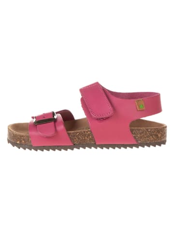 El Naturalista Leren sandalen roze