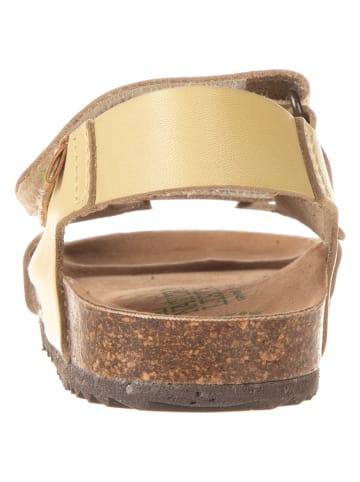 El Naturalista Leren sandalen geel